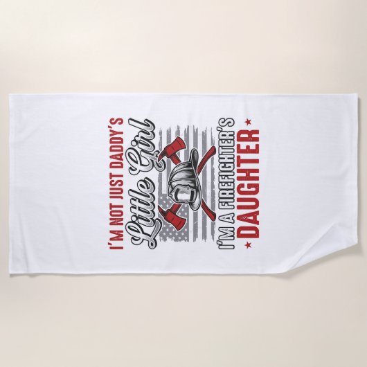 Serviette De Plage Fille de pompier vintage (Devant)