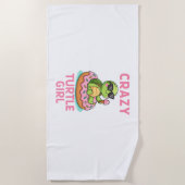 Serviette De Plage Fille de tortue (Devant)