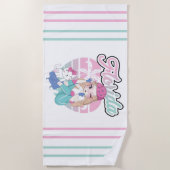 Serviette De Plage Fille Floride mignonne (Devant)