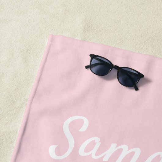 Serviette De Plage Fille rose (En situation)