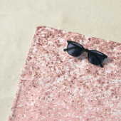 Serviette De Plage Fille rose moderne parties scintillant simple fémi (En situation)