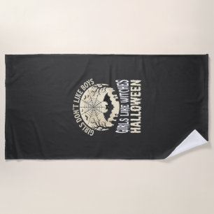Serviette De Plage Filles comme les sorcières Halloween Chauve-souris