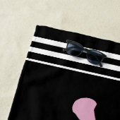 Serviette De Plage Filles crosse personnalisée (En situation)