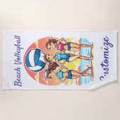 Serviette De Plage Filles de beach volley Thunder_Cove (Devant)