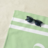 Serviette De Plage Filles de la fin de semaine vert menthe Monogramme (En situation)