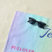 Serviette De Plage Filles Gymnastique Compétences Personnalisé Servie (En situation)