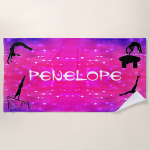Serviette De Plage Filles Gymnastique Événements Plage Serviette