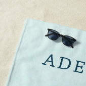 Serviette De Plage Filles mignonnes et magiques roses Afro Mermaid En (En situation)