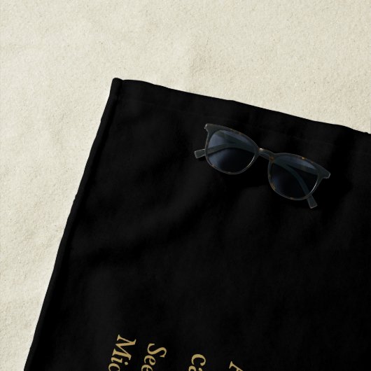 Serviette De Plage Filles Personnalisées Définition Week-end Noir Et (En situation)