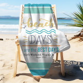 Serviette De Plage Filles personnalisées Week-end Beach Days