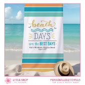 Serviette De Plage Filles personnalisées Week-end Beach Days