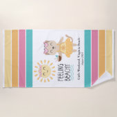 Serviette De Plage Filles personnalisées Week-end Feachy (Devant)