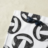 Serviette De Plage filles sports noir blanc volley équipe couleurs (En situation)