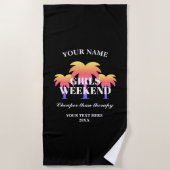 Serviette De Plage Filles week-end moins cher que thérapie cadeau drô (Devant)