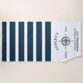 Serviette De Plage Fin de semaine de bachelorette personnalisée Marin (Devant)