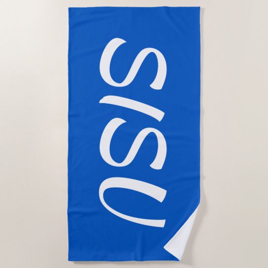 Serviette de plage finlandaise SISU (bleu) (Devant)