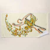 Serviette De Plage Fire Ballerina Beach Towel (Devant)