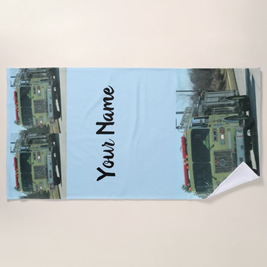 Serviette De Plage Fire camion (Devant)