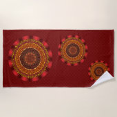 Serviette de plage Fire Mandala (Devant)