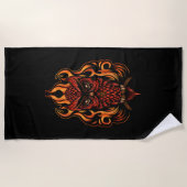 Serviette De Plage Fire owl (Devant)
