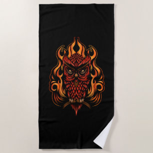 Serviette De Plage Fire owl