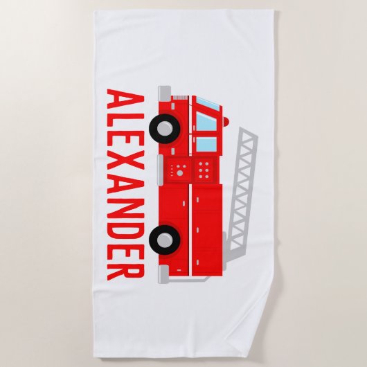 Serviette De Plage Fire Truck (Devant)