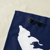 Serviette De Plage Fishers Island Beach Towel - Blanc/Bleu (En situation)