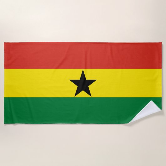 Serviette De Plage Flag du Ghana (Devant)