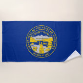 Serviette De Plage Flag du Nebraska (Devant)