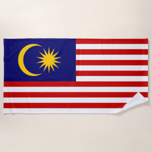 Serviette De Plage Flag malaisien