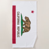 Serviette De Plage Flag Of California beach towel (Devant)