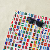 Serviette De Plage Flags of the World Travel Design (En situation)