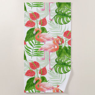 Serviette De Plage Flamant rose
