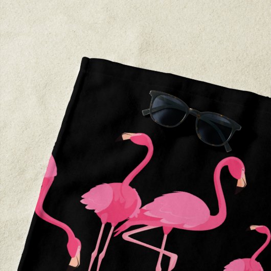 Serviette De Plage Flamant rose   (En situation)