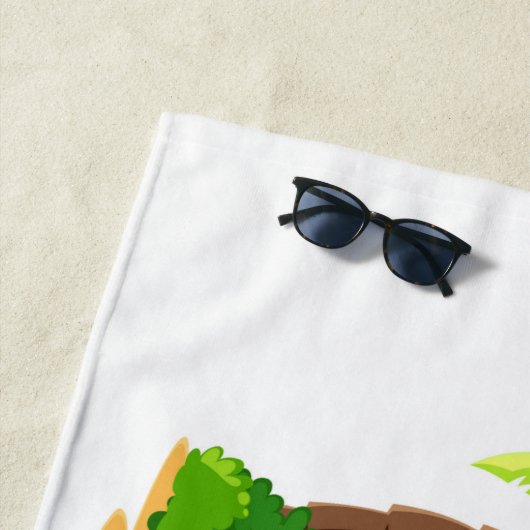 Serviette De Plage Flamant rose (En situation)