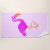 Serviette De Plage Flamant rose Beach Towel (Devant)