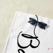 Serviette De Plage Flamant rose de remplissage Bride Bachelorette Bea (En situation)