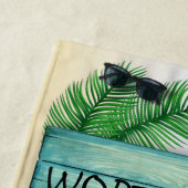 Serviette De Plage Flamant rose de surf Beach Towel (En situation)