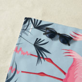 Serviette De Plage Flamant rose rose (En situation)