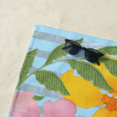 Serviette De Plage Flamant rose rose (En situation)