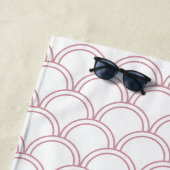 Serviette De Plage Flamant rose rose rosé Art déco (En situation)