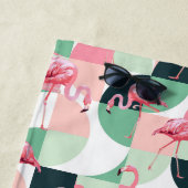 Serviette De Plage Flamant rose tropical Bachelorette Week-end (En situation)