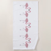 Serviette de plage Flamants roses (Devant)