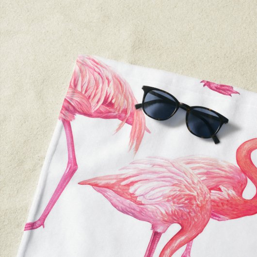 Serviette De Plage Flamants roses (En situation)