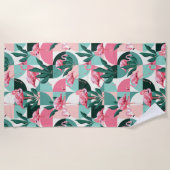 Serviette De Plage Flamants roses (Devant)