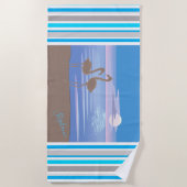 Serviette De Plage Flamants roses (Devant)