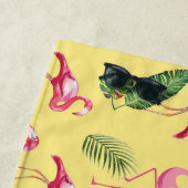 Serviette De Plage Flamants roses Love Motif 3 (En situation)