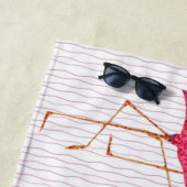 Serviette De Plage Flamants roses roses (En situation)