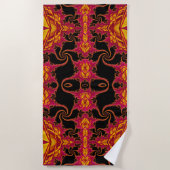 Serviette De Plage Flamboyant fractal (Devant)