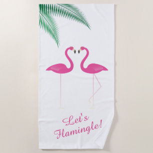 Serviette De Plage Flamingle Tropical Flamant rose Beach Towel